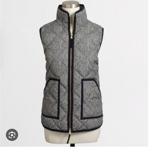 J. Crew Houndstooth Down Vest - S